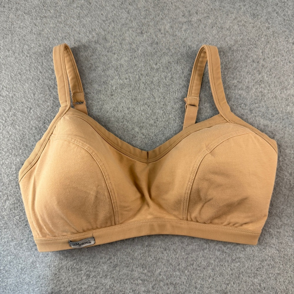 Le Mystere Energie FreeStyle Bra 70D US 32D Tan Wireless Cotton Blend Everyday‎